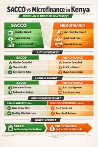 SACCO vs Microfinance Institutions in Kenya (Differences, Loans, Interest Rates & Which Is Better?)-Kikwetu Sacco